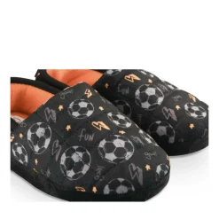 Chaussons NOIR Garçon Motif Uni A Enfiler