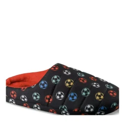 Chaussons NOIR Garçon Motif Uni A Enfiler