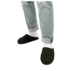 Chaussons NOIR Garçon Motif Uni A Enfiler