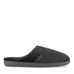 Chaussons NOIR Homme Motif Uni A Enfiler