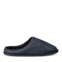 Chaussons NOIR Homme Motif Uni A Enfiler