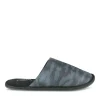 Chaussons NOIR Homme Motif Camouflage A Enfiler