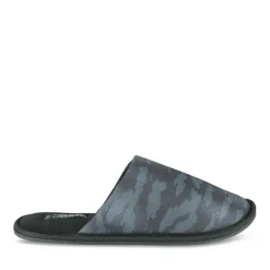 Chaussons NOIR Homme Motif Camouflage A Enfiler