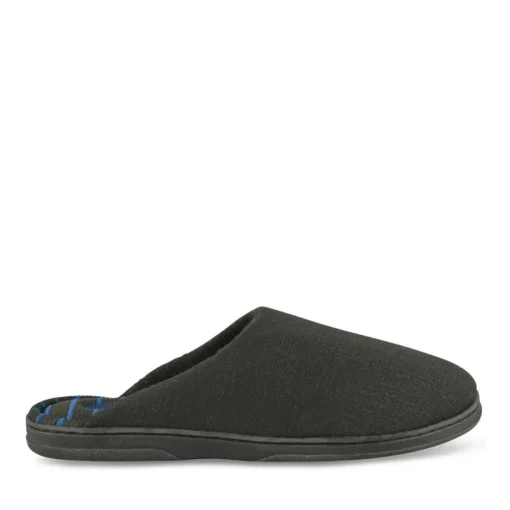 Chaussons NOIR Homme Motif Uni A Enfiler