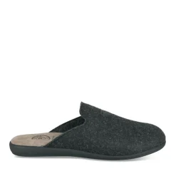 Chaussons NOIR Homme Motif Uni A Enfiler