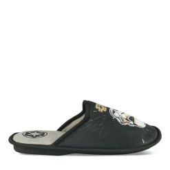 Chaussons NOIR Homme Motif Uni A Enfiler
