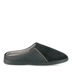 Chaussons NOIR Homme Motif Uni A Enfiler