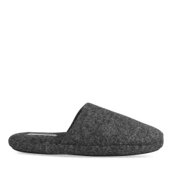 Chaussons NOIR Homme Motif Uni A Enfiler