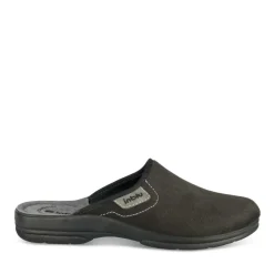 Chaussons NOIR Homme Motif Uni A Enfiler