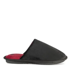 Chaussons NOIR Homme Motif Uni A Enfiler