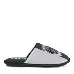 Chaussons NOIR Homme Motif Uni A Enfiler