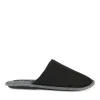 Chaussons NOIR Homme Motif Uni A Enfiler