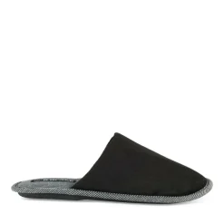 Chaussons NOIR Homme Motif Uni A Enfiler