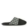 Chaussons NOIR Homme Motif Carreaux A Enfiler