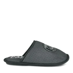 Chaussons NOIR Homme Motif Uni A Enfiler