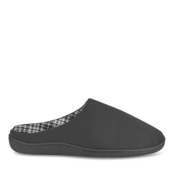 Chaussons NOIR Homme Motif Uni A Enfiler
