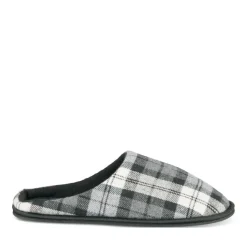 Chaussons NOIR Homme Motif Carreaux A Enfiler