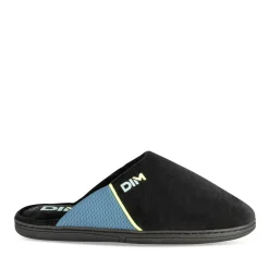 Chaussons NOIR Homme Motif Uni A Enfiler