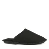 Chaussons NOIR Homme Motif Uni A Enfiler