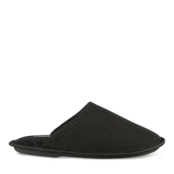 Chaussons NOIR Homme Motif Uni A Enfiler