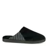 Chaussons NOIR Homme Motif Uni A Enfiler