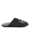 Chaussons NOIR Homme Motif Uni A Enfiler