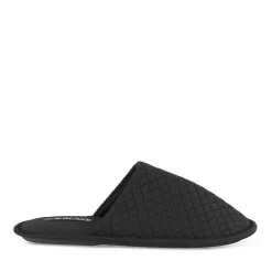 Chaussons NOIR Homme Motif Uni A Enfiler