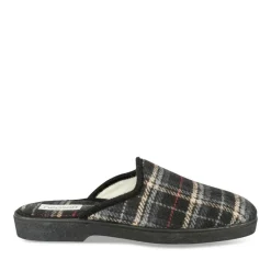 Chaussons NOIR Homme Motif Uni A Enfiler