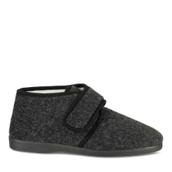 Chaussons NOIR Homme Motif Uni Scratch