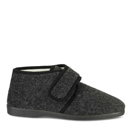 Chaussons NOIR Homme Motif Uni Scratch