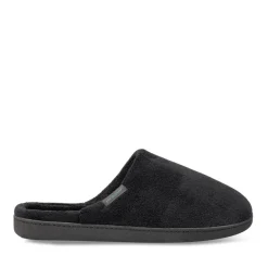 Chaussons NOIR Homme Motif Uni A Enfiler