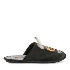 Chaussons NOIR Homme Motif Uni A Enfiler