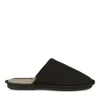 Chaussons NOIR Homme Motif Uni A Enfiler