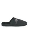 Chaussons NOIR Homme Motif Uni A Enfiler