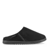 Chaussons NOIR Homme Motif Uni A Enfiler