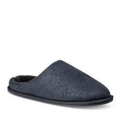 Chaussons NOIR Homme Motif Uni A Enfiler