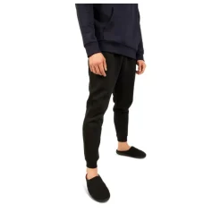 Chaussons NOIR Homme Motif Uni A Enfiler