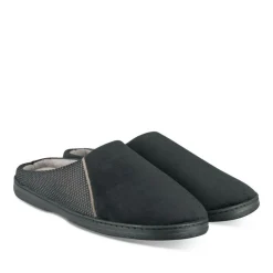 Chaussons NOIR Homme Motif Uni A Enfiler
