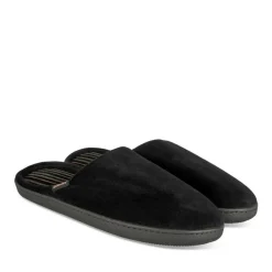 Chaussons NOIR Homme Motif Uni A Enfiler