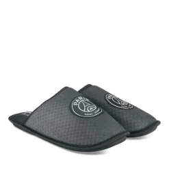 Chaussons NOIR Homme Motif Uni A Enfiler