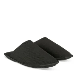 Chaussons NOIR Homme Motif Uni A Enfiler