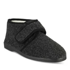 Chaussons NOIR Homme Motif Uni Scratch