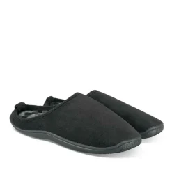 Chaussons NOIR Homme Motif Uni A Enfiler
