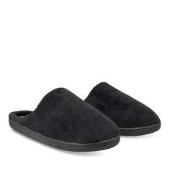 Chaussons NOIR Homme Motif Uni A Enfiler