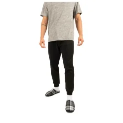 Chaussons NOIR Homme Motif Carreaux A Enfiler