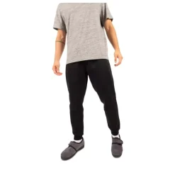 Chaussons NOIR Homme Motif Uni Scratch