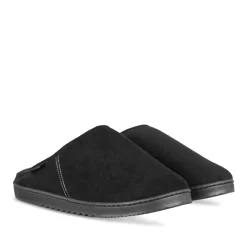 Chaussons NOIR Homme Motif Uni A Enfiler