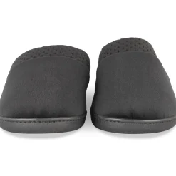 Chaussons NOIR Homme Motif Uni A Enfiler