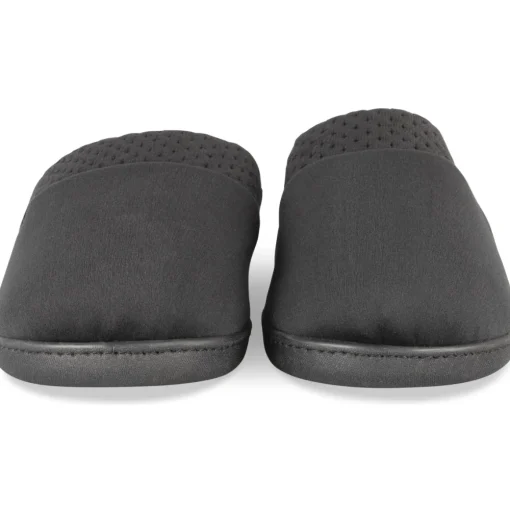 Chaussons NOIR Homme Motif Uni A Enfiler