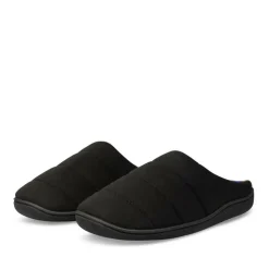 Chaussons NOIR Homme Motif Uni A Enfiler